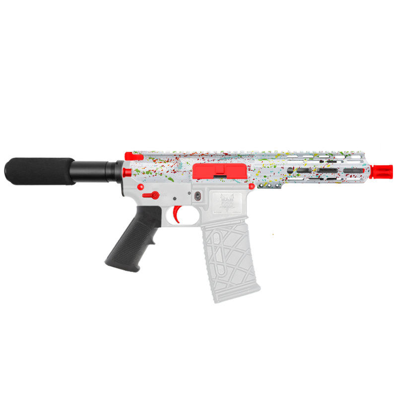 AR-15 .223/5.56 7" Barrel  W/ 7'' Handguard | ''WHI SPLATTER'' Pistol Kit