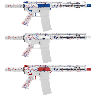 AR-15 .223/5.56 10.5" Barrel  W/ 10'' Handguard | ''WHI-BR-SPLATTER'' Pistol Kit