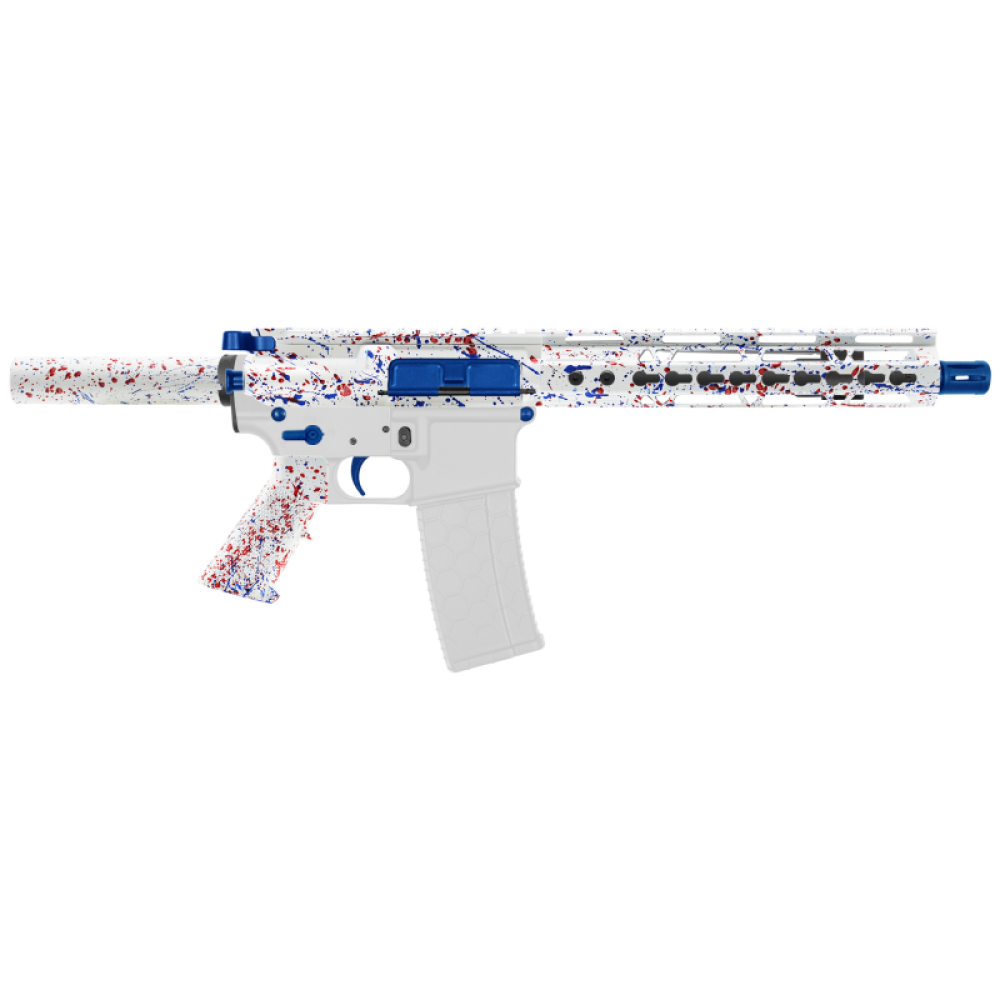 AR-15 .223/5.56 10.5" Barrel  W/ 10'' Handguard | ''WHI-BR-SPLATTER'' Pistol Kit