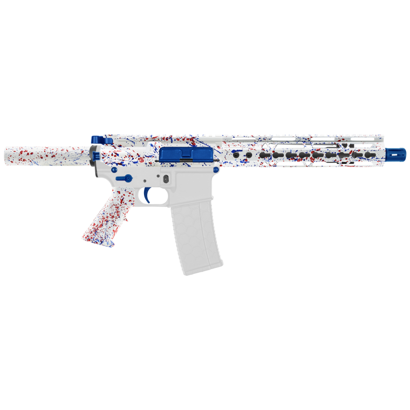 AR-15 .223/5.56 10.5" Barrel  W/ 10'' Handguard | ''WHI-BR-SPLATTER'' Pistol Kit