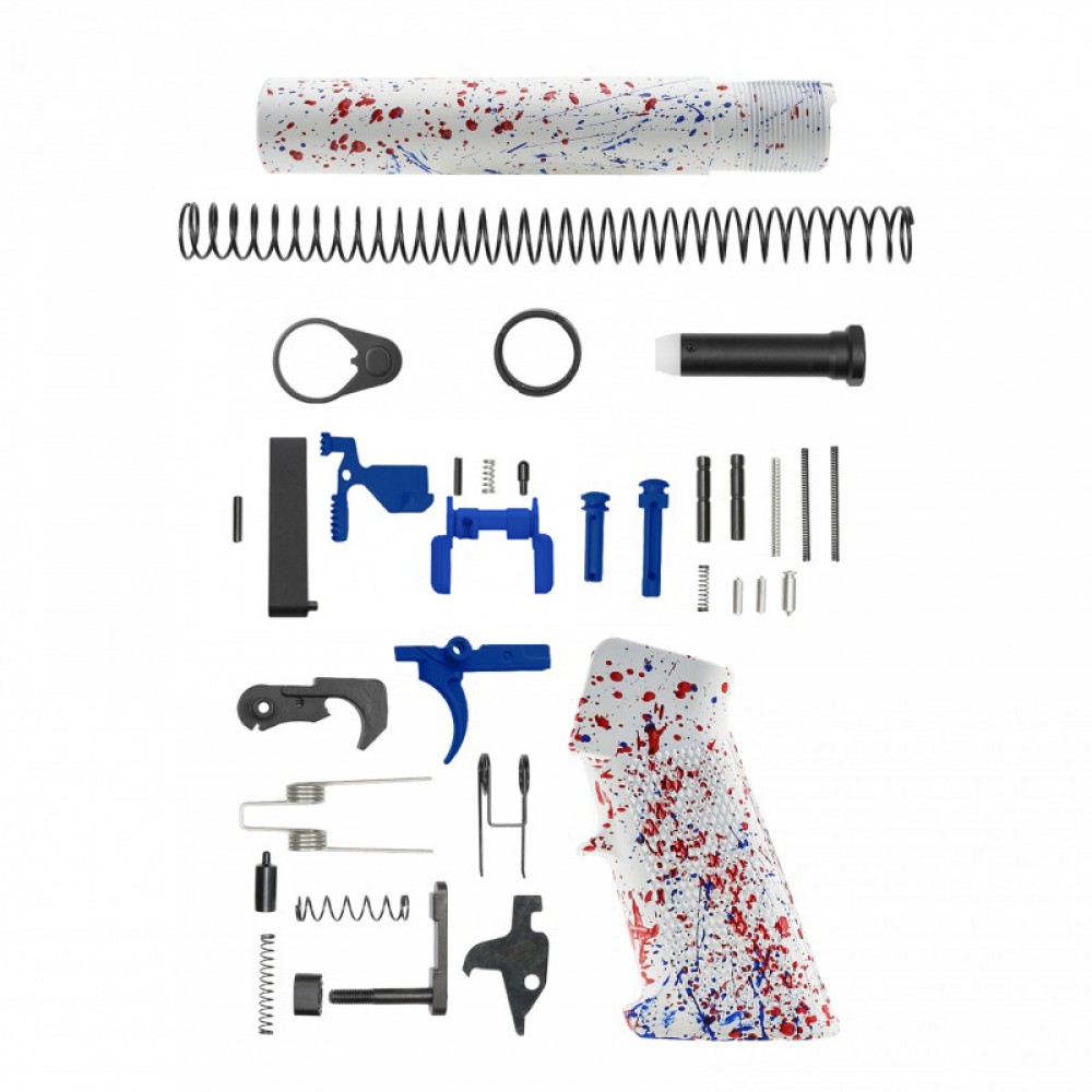 AR-15 .223/5.56 10.5" Barrel  W/ 10'' Handguard | ''WHI-BR-SPLATTER'' Pistol Kit