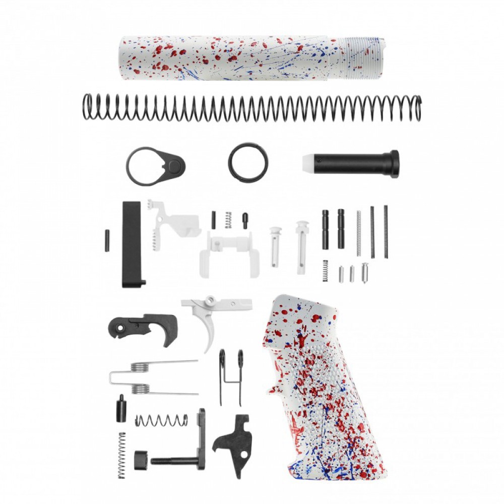AR-15 .223/5.56 10.5" Barrel  W/ 10'' Handguard | ''WHI-BR-SPLATTER'' Pistol Kit