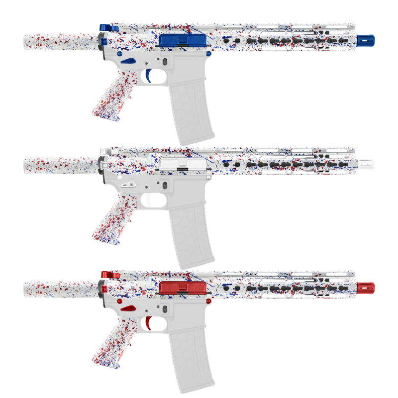 AR-15 .223/5.56 10" Barrel W/ 10'' Handguard | ''WHI-BR-SPLATTER'' Pistol Kit AR-15 .223/5.56 10" Barrel W/ 10'' Handguard | ''WHI-BR-SPLATTER'' Pistol Kit