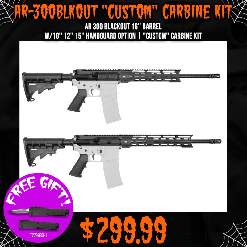 AR 300 Blackout 16'' Barrel W/10'' 12'' 15'' Handguard Option | ''CUSTOM'' Carbine Kit AR 300 Blackout 16'' Barrel W/10'' 12'' 15'' Handguard Option | ''CUSTOM'' Carbine Kit