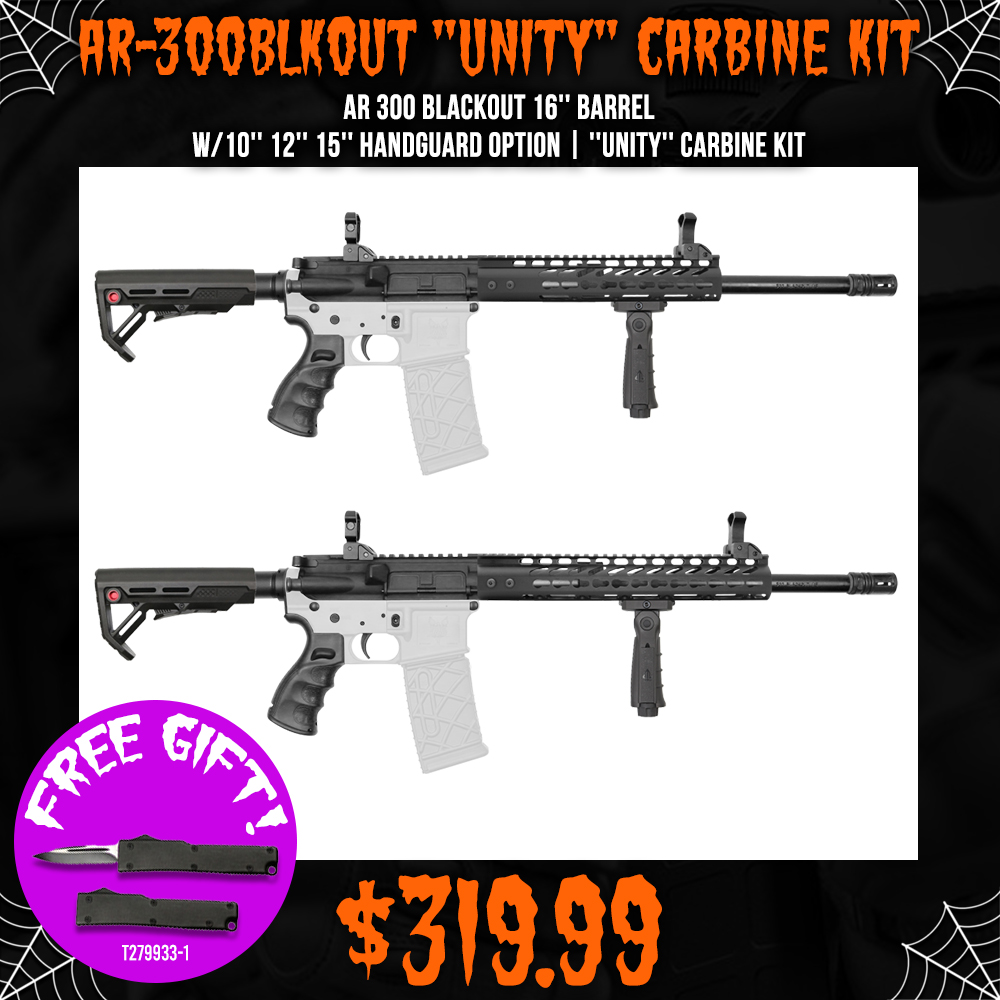 AR 300 Blackout 16'' Barrel W/10'' 12'' 15'' Handguard Option | ''UNITY'' Carbine Kit AR 300 Blackout 16'' Barrel W/10'' 12'' 15'' Handguard Option | ''UNITY'' Carbine Kit