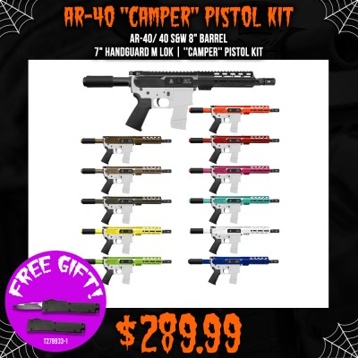 AR-40/ 40 S&W 8" Barrel 7" Handguard M Lok | ''CAMPER'' Pistol Kit