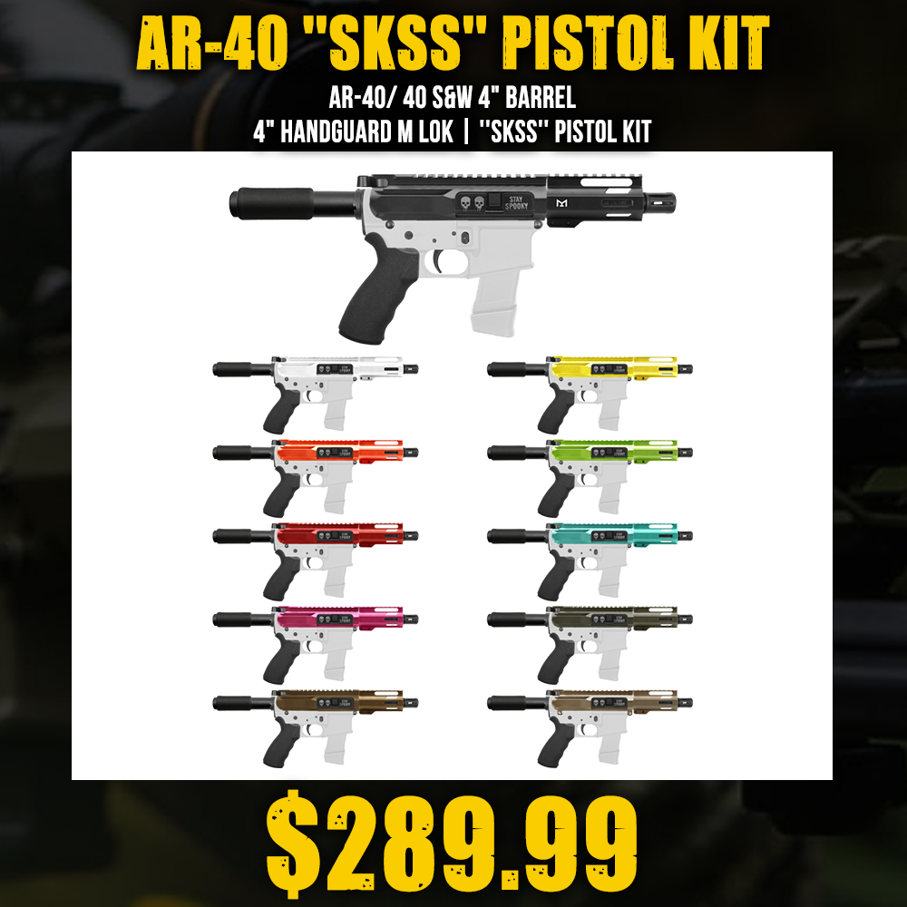 AR-40/ 40 S&W 4" Barrel 4" Handguard M Lok | ''SKSS'' Pistol Kit AR-40/ 40 S&W 4" Barrel 4" Handguard M Lok | ''SKSS'' Pistol Kit