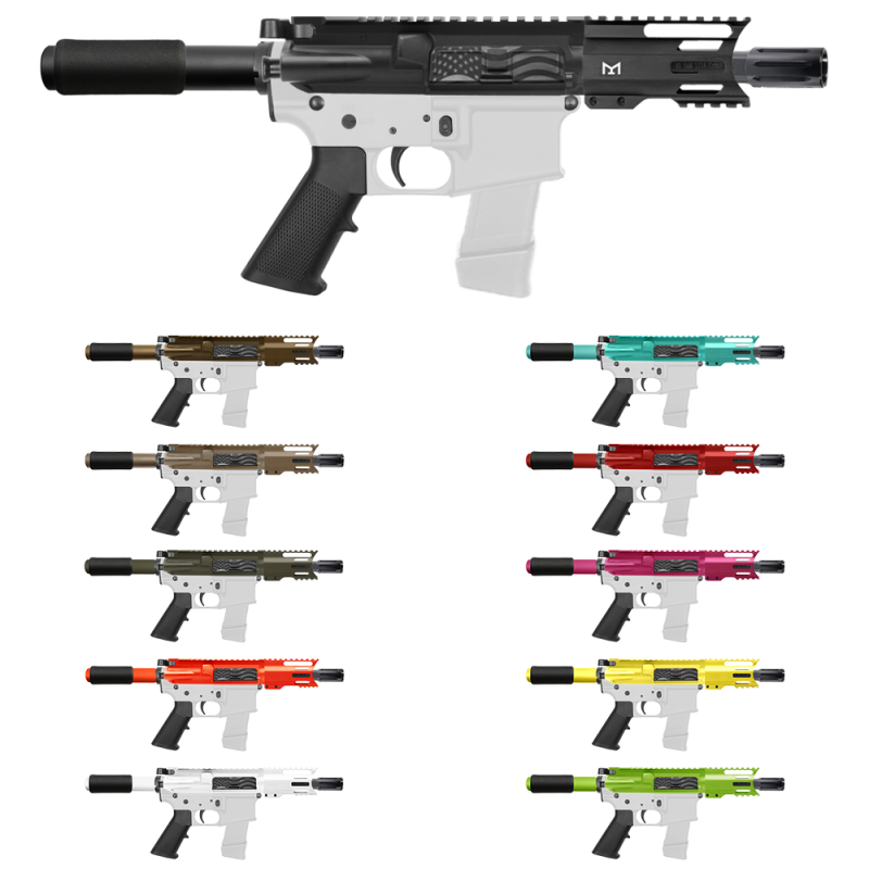 AR-40/ 40 S&W 4" Barrel 4" Handguard M Lok | ''USA FLAG'' Pistol Kit AR-40/ 40 S&W 4" Barrel 4" Handguard M Lok | ''USA FLAG'' Pistol Kit