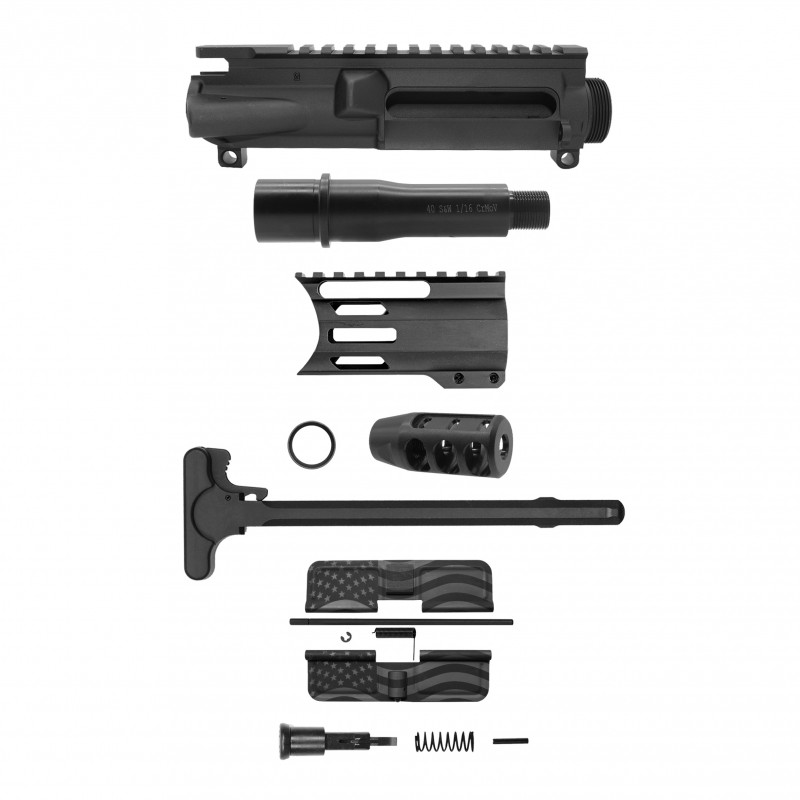 AR-40/ 40 S&W 4" Barrel 4" Handguard M Lok | ''USA FLAG'' Pistol Kit