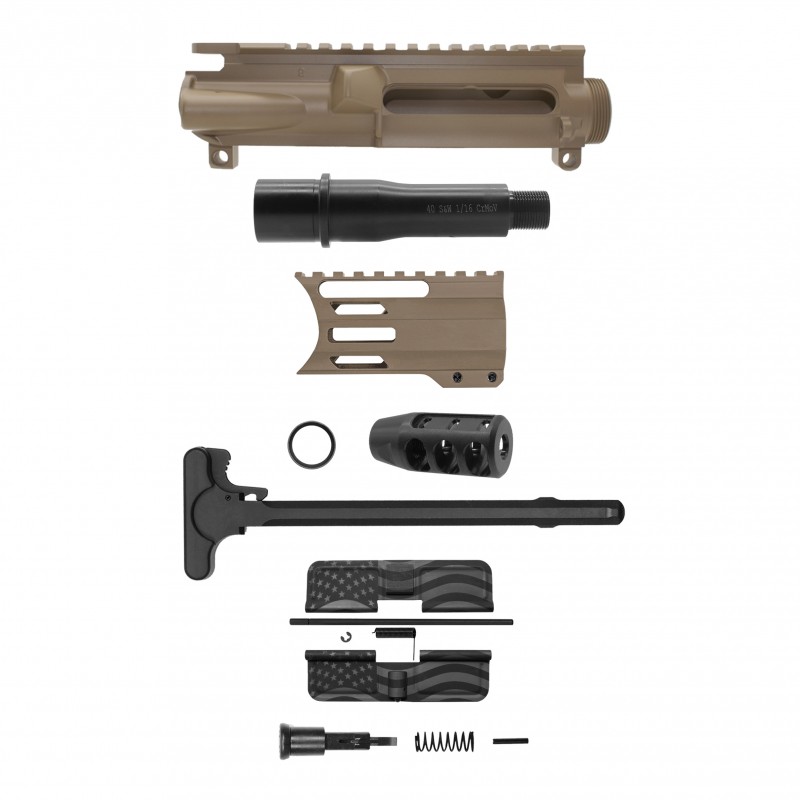 AR-40/ 40 S&W 4" Barrel 4" Handguard M Lok | ''USA FLAG'' Pistol Kit