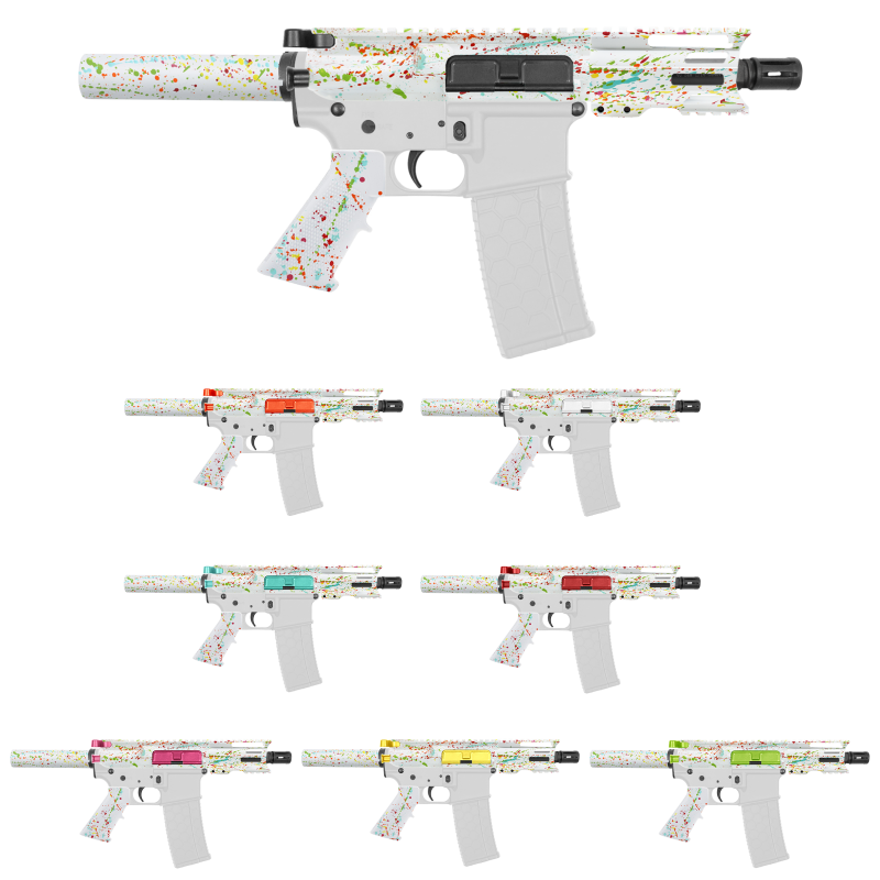 AR-40/ 40 S&W 4" Barrel 4" Handguard | ''WHI SPLATTER-4'' Pistol Kit