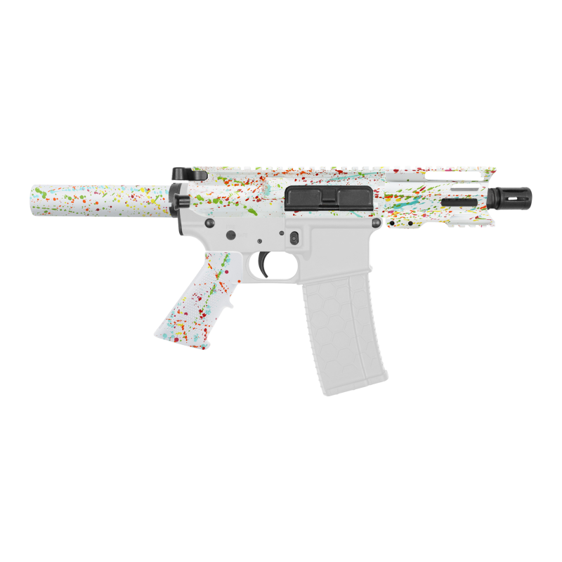 AR-40/ 40 S&W 4" Barrel 4" Handguard | ''WHI SPLATTER-4'' Pistol Kit