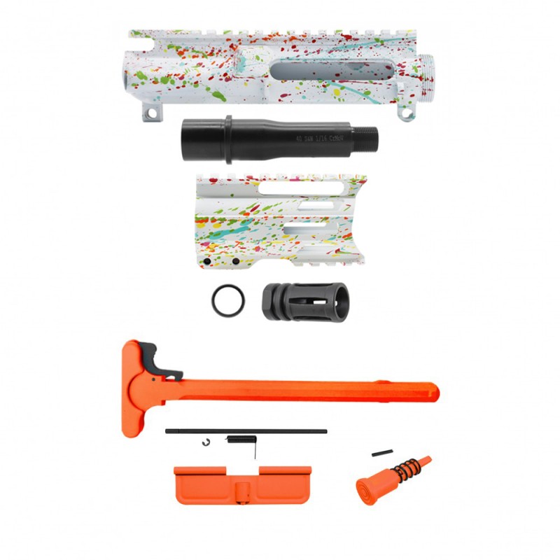 AR-40/ 40 S&W 4" Barrel 4" Handguard | ''WHI SPLATTER-4'' Pistol Kit