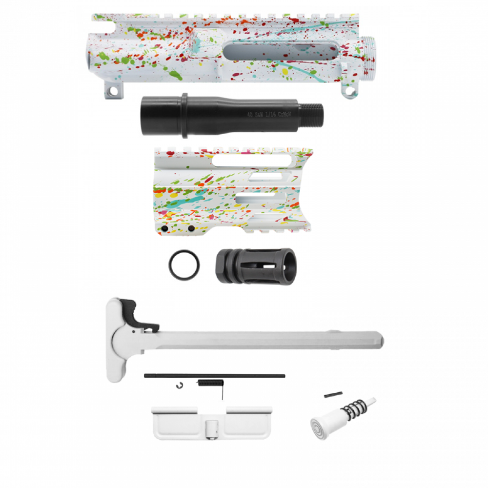 AR-40/ 40 S&W 4" Barrel 4" Handguard | ''WHI SPLATTER-4'' Pistol Kit
