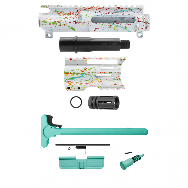 AR-40/ 40 S&W 4" Barrel 4" Handguard | ''WHI SPLATTER-4'' Pistol Kit