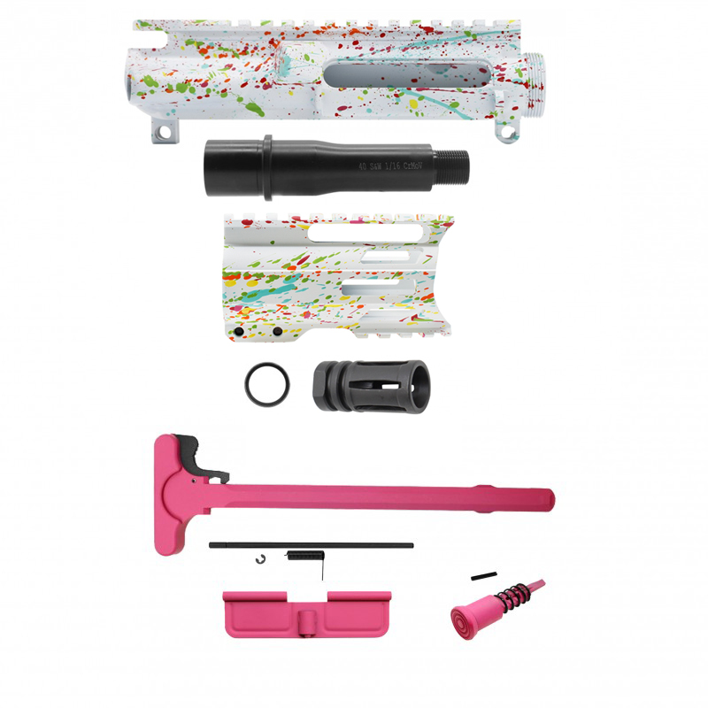 AR-40/ 40 S&W 4" Barrel 4" Handguard | ''WHI SPLATTER-4'' Pistol Kit