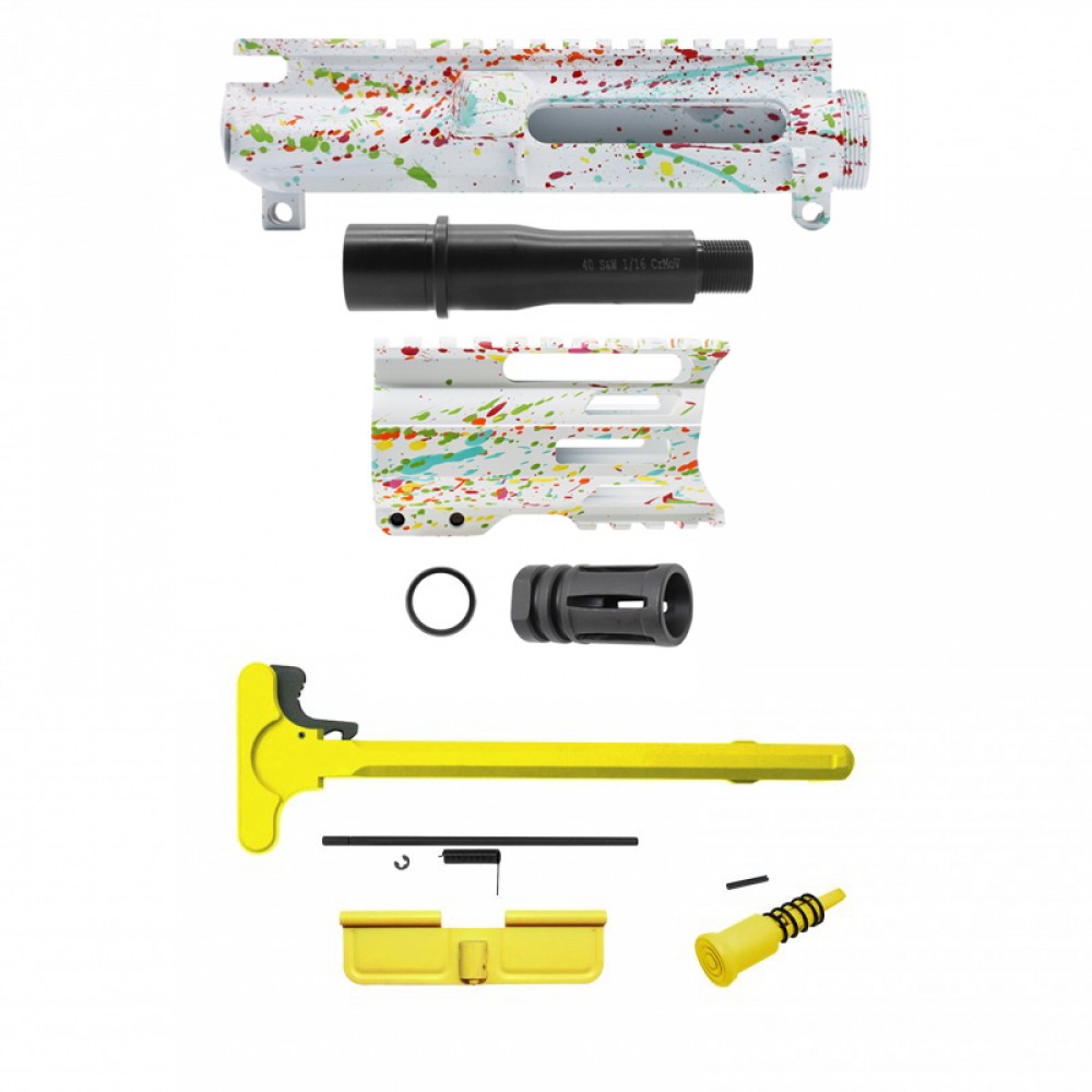 AR-40/ 40 S&W 4" Barrel 4" Handguard | ''WHI SPLATTER-4'' Pistol Kit