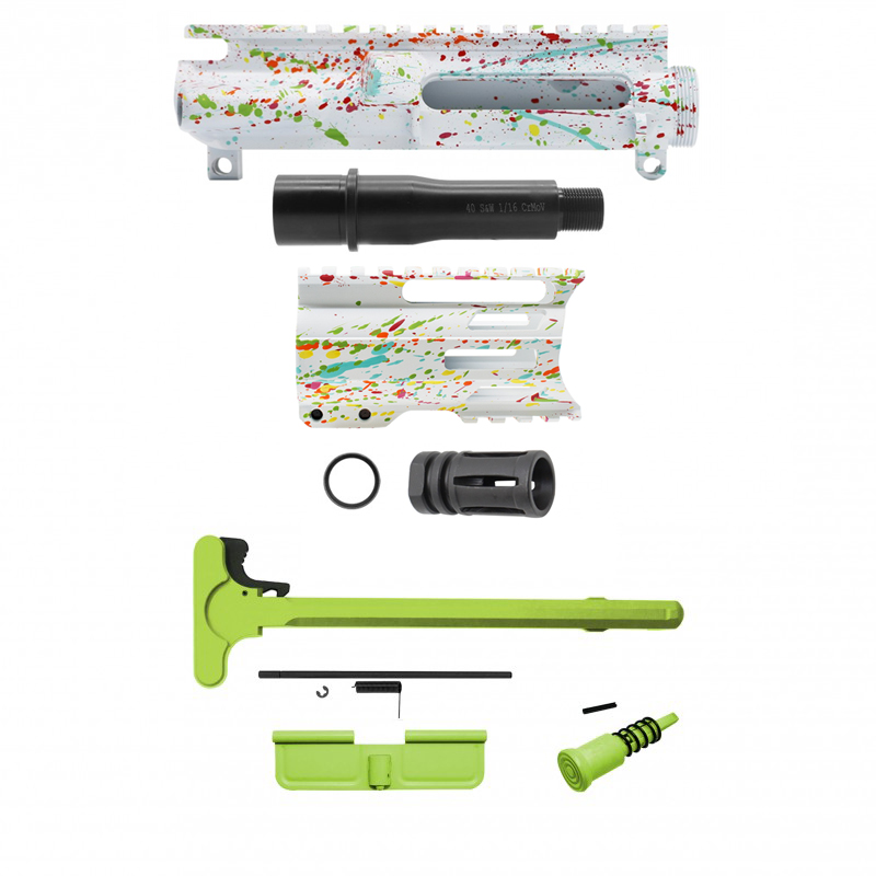 AR-40/ 40 S&W 4" Barrel 4" Handguard | ''WHI SPLATTER-4'' Pistol Kit