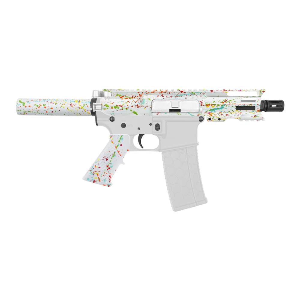 AR-40/ 40 S&W 4" Barrel 4" Handguard | ''WHI SPLATTER-4'' Pistol Kit