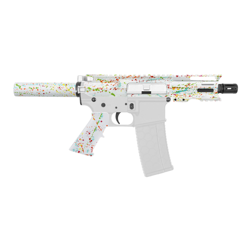 AR-40/ 40 S&W 4" Barrel 4" Handguard | ''WHI SPLATTER-4'' Pistol Kit
