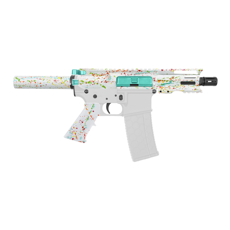 AR-40/ 40 S&W 4" Barrel 4" Handguard | ''WHI SPLATTER-4'' Pistol Kit