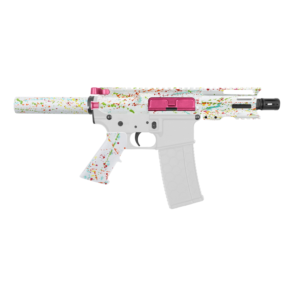 AR-40/ 40 S&W 4" Barrel 4" Handguard | ''WHI SPLATTER-4'' Pistol Kit