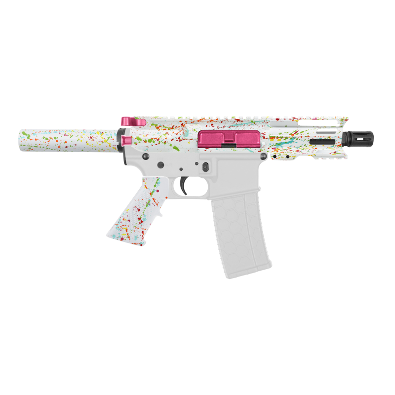 AR-40/ 40 S&W 4" Barrel 4" Handguard | ''WHI SPLATTER-4'' Pistol Kit