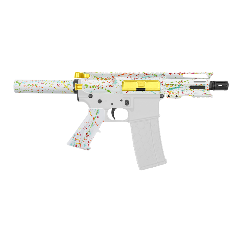 AR-40/ 40 S&W 4" Barrel 4" Handguard | ''WHI SPLATTER-4'' Pistol Kit