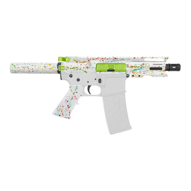 AR-40/ 40 S&W 4" Barrel 4" Handguard | ''WHI SPLATTER-4'' Pistol Kit