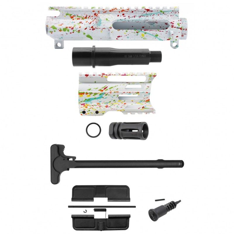 AR-40/ 40 S&W 4" Barrel 4" Handguard | ''WHI SPLATTER-4'' Pistol Kit