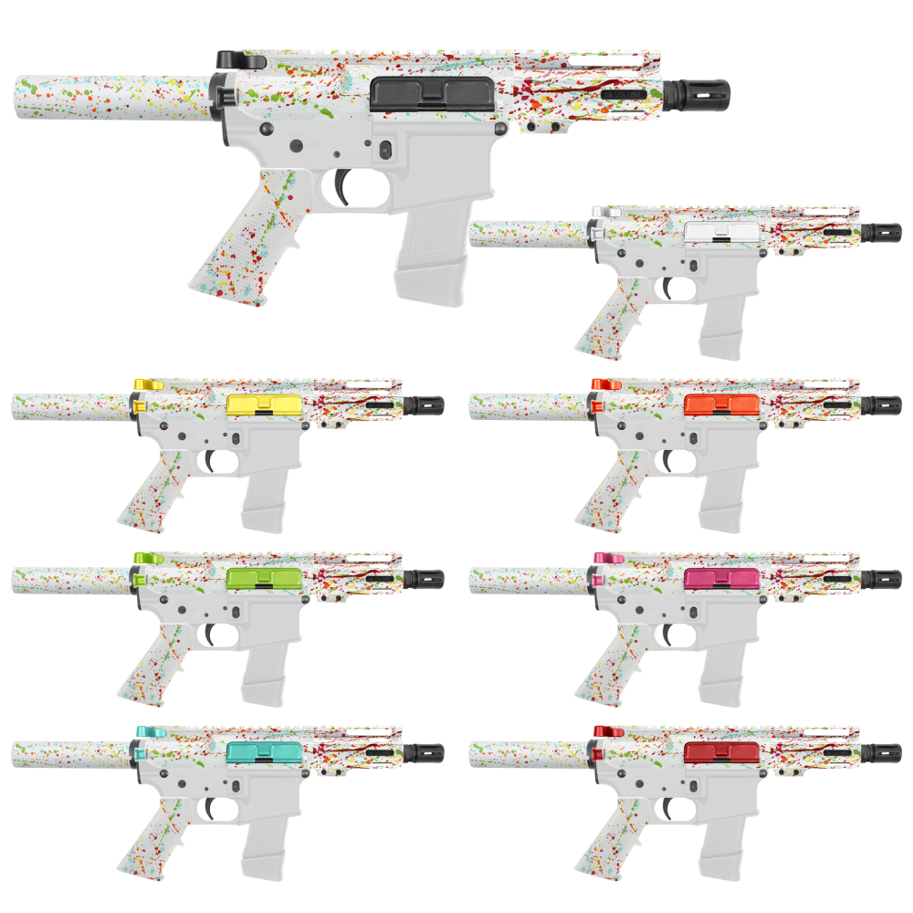 AR-40/ 40 S&W 4" Barrel 4" Handguard | ''WHI SPLATTER-4'' Pistol Kit