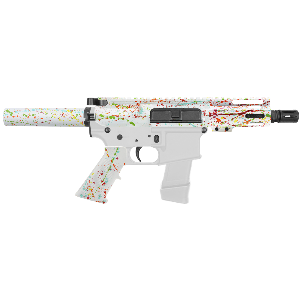 AR-40/ 40 S&W 4" Barrel 4" Handguard | ''WHI SPLATTER-4'' Pistol Kit