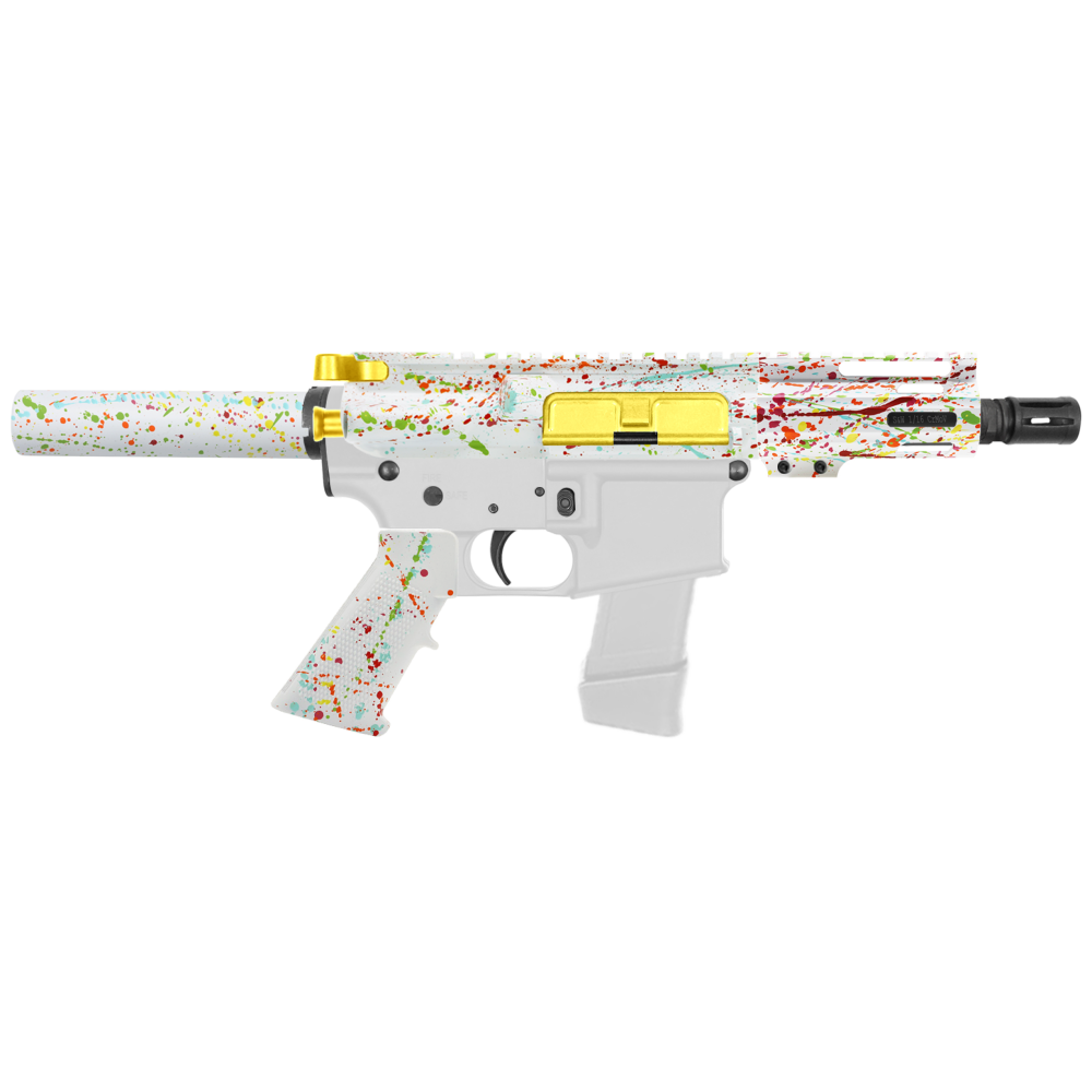 AR-40/ 40 S&W 4" Barrel 4" Handguard | ''WHI SPLATTER-4'' Pistol Kit