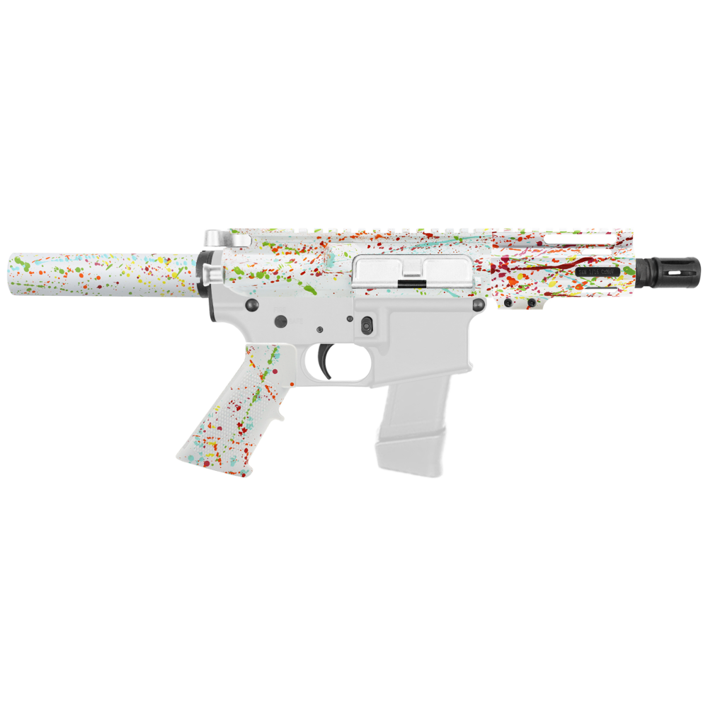 AR-40/ 40 S&W 4" Barrel 4" Handguard | ''WHI SPLATTER-4'' Pistol Kit