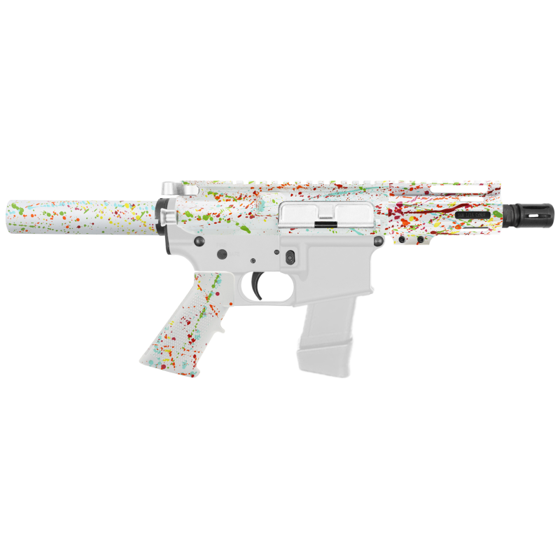 AR-40/ 40 S&W 4" Barrel 4" Handguard | ''WHI SPLATTER-4'' Pistol Kit