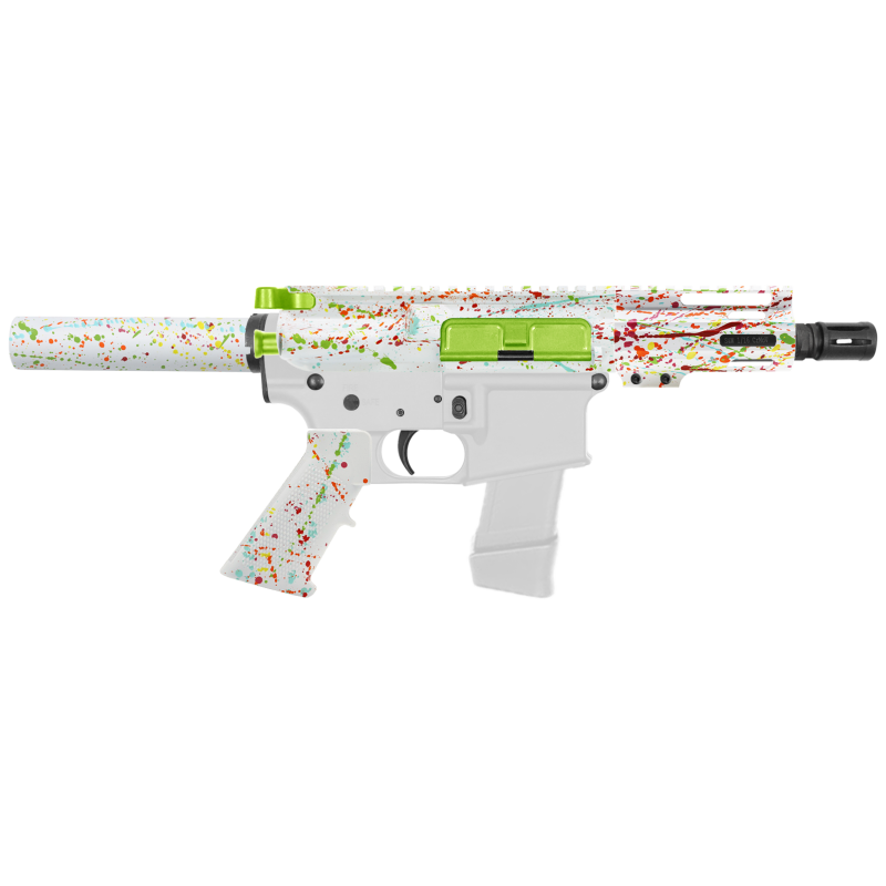 AR-40/ 40 S&W 4" Barrel 4" Handguard | ''WHI SPLATTER-4'' Pistol Kit