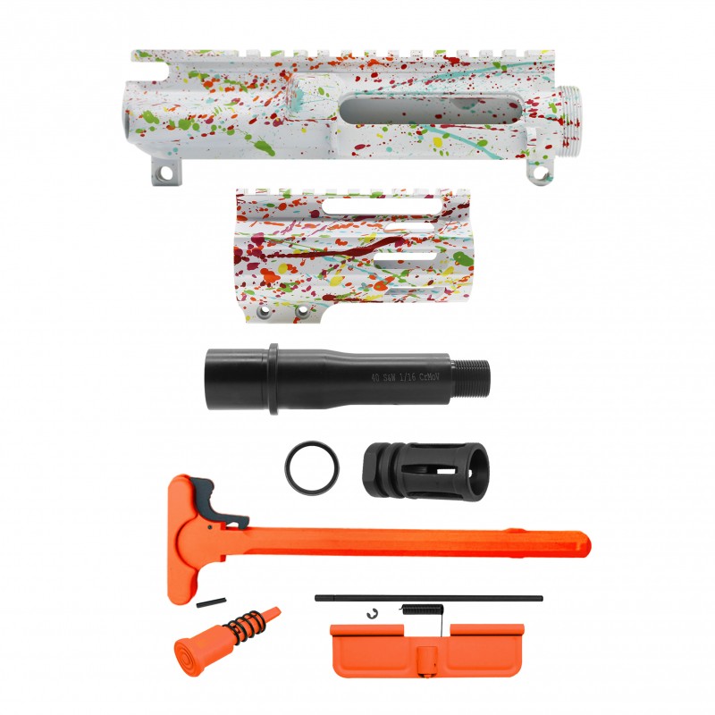 AR-40/ 40 S&W 4" Barrel 4" Handguard | ''WHI SPLATTER-4'' Pistol Kit