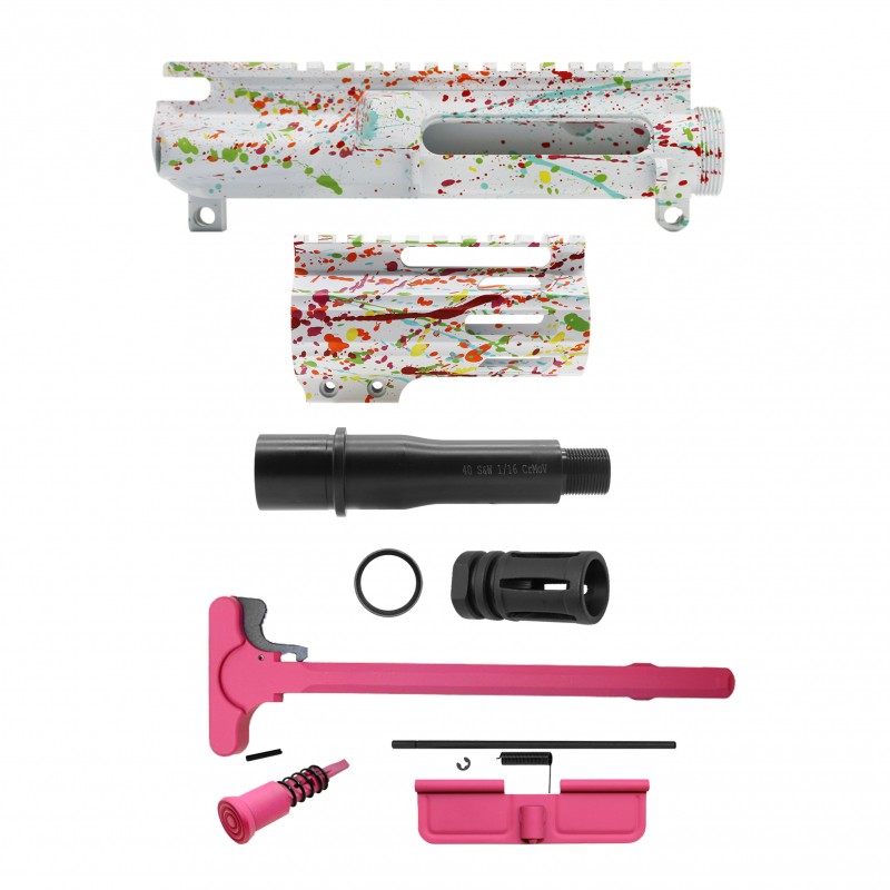 AR-40/ 40 S&W 4" Barrel 4" Handguard | ''WHI SPLATTER-4'' Pistol Kit