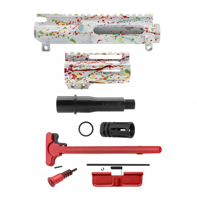 AR-40/ 40 S&W 4" Barrel 4" Handguard | ''WHI SPLATTER-4'' Pistol Kit