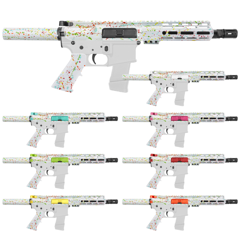 AR-40/ 40 S&W 8" Barrel 7" Handguard | ''WHI SPLATTER-7'' Pistol Kit