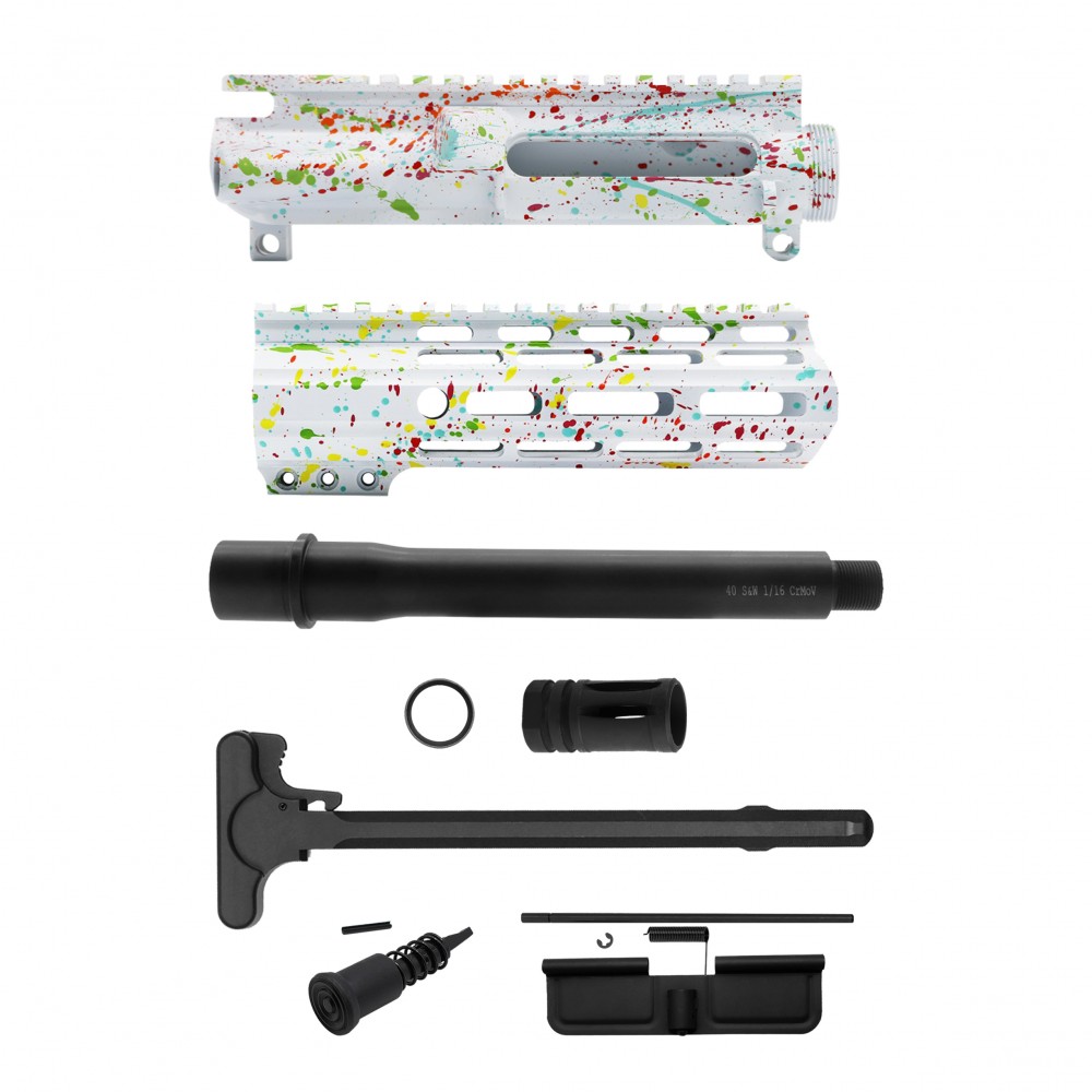 AR-40/ 40 S&W 8" Barrel 7" Handguard | ''WHI SPLATTER-7'' Pistol Kit