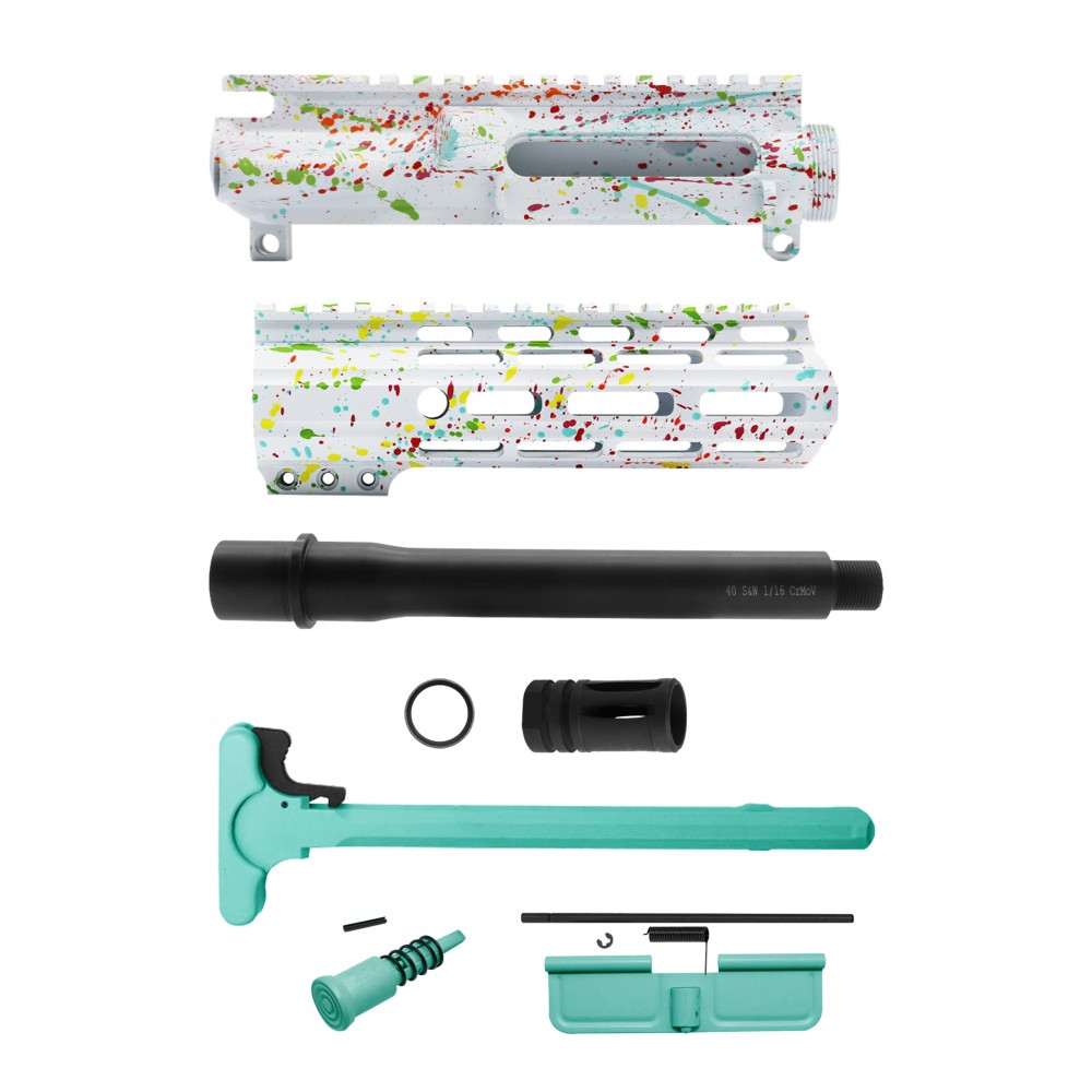 AR-40/ 40 S&W 8" Barrel 7" Handguard | ''WHI SPLATTER-7'' Pistol Kit