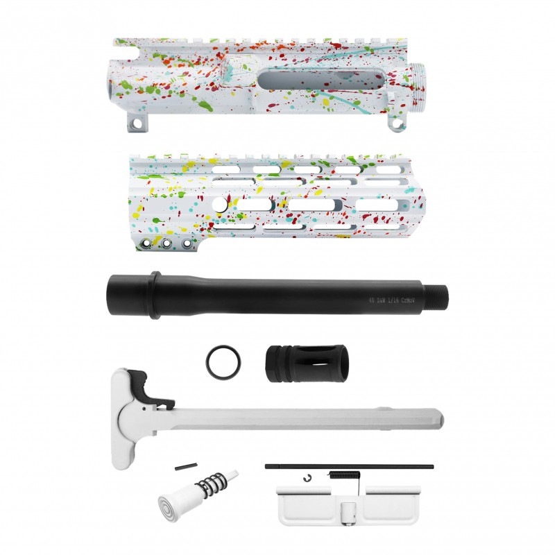 AR-40/ 40 S&W 8" Barrel 7" Handguard | ''WHI SPLATTER-7'' Pistol Kit