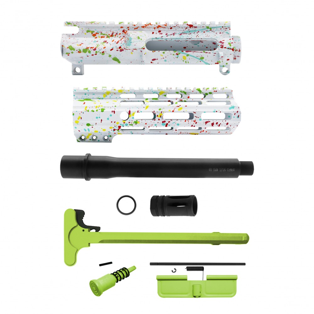 AR-40/ 40 S&W 8" Barrel 7" Handguard | ''WHI SPLATTER-7'' Pistol Kit