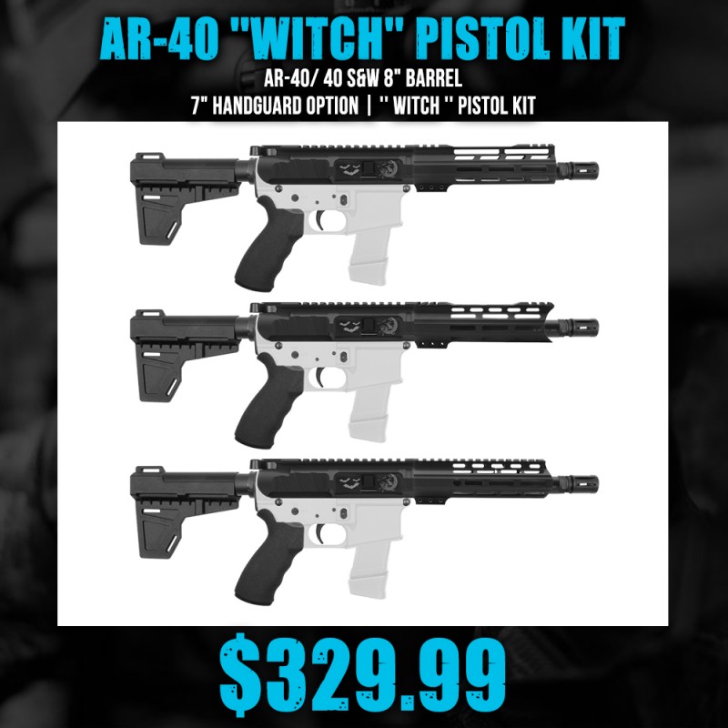 AR-40/ 40 S&W 8" Barrel 7" Handguard Option | '' WITCH '' Pistol Kit AR-40/ 40 S&W 8" Barrel 7" Handguard Option | '' WITCH '' Pistol Kit