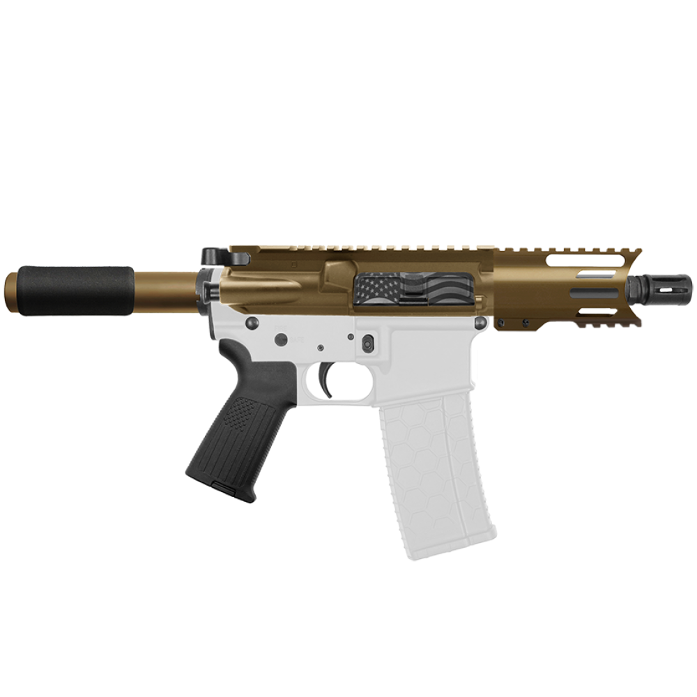 AR 9mm 4'' Barrel W/ 4'' Handguard Color Options| ''USA-4'' Pistol Kit AR 9mm 4'' Barrel W/ 4'' Handguard Color Options| ''USA-4'' Pistol Kit