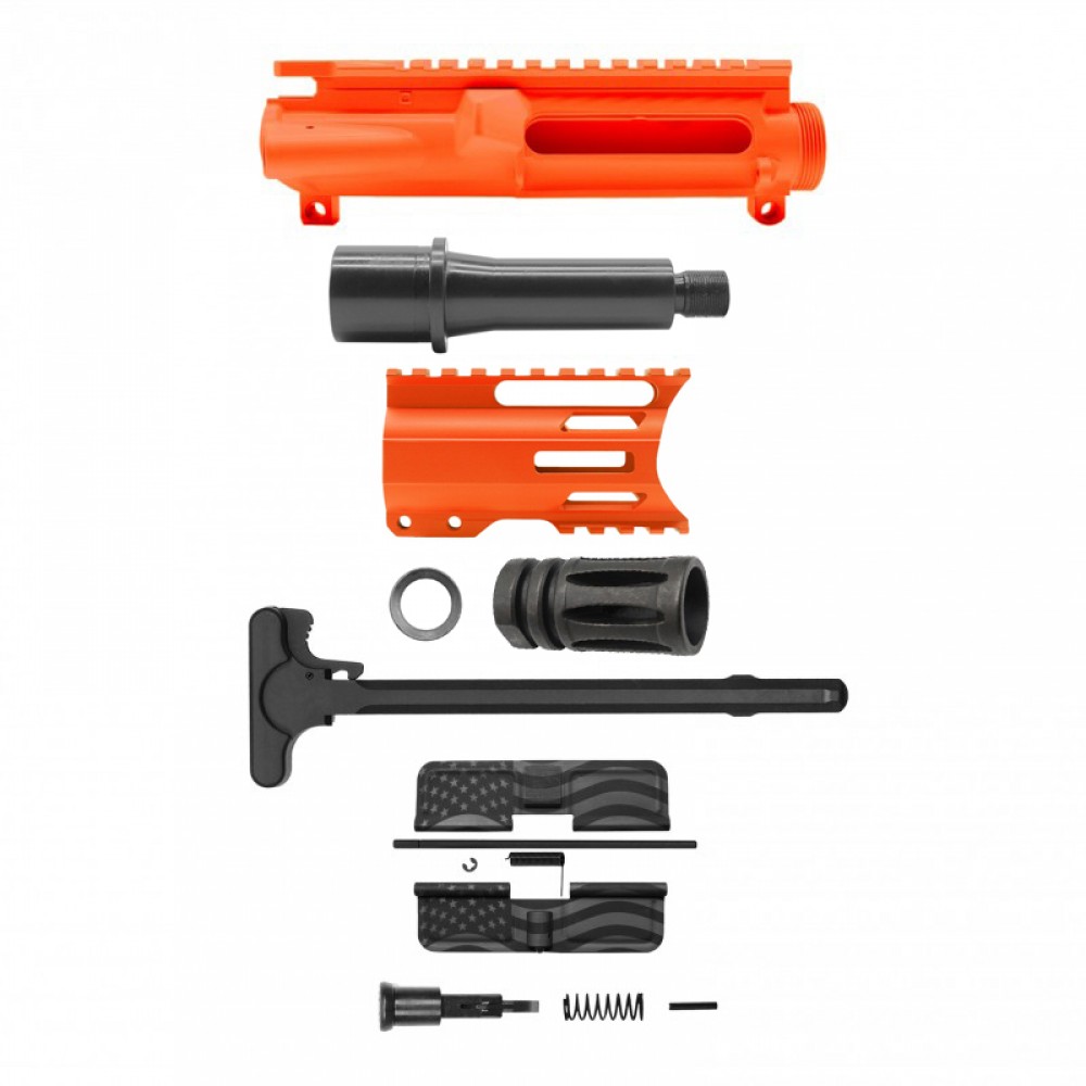 AR 9mm 4'' Barrel W/ 4'' Handguard Color Options| ''USA-4'' Pistol Kit AR 9mm 4'' Barrel W/ 4'' Handguard Color Options| ''USA-4'' Pistol Kit
