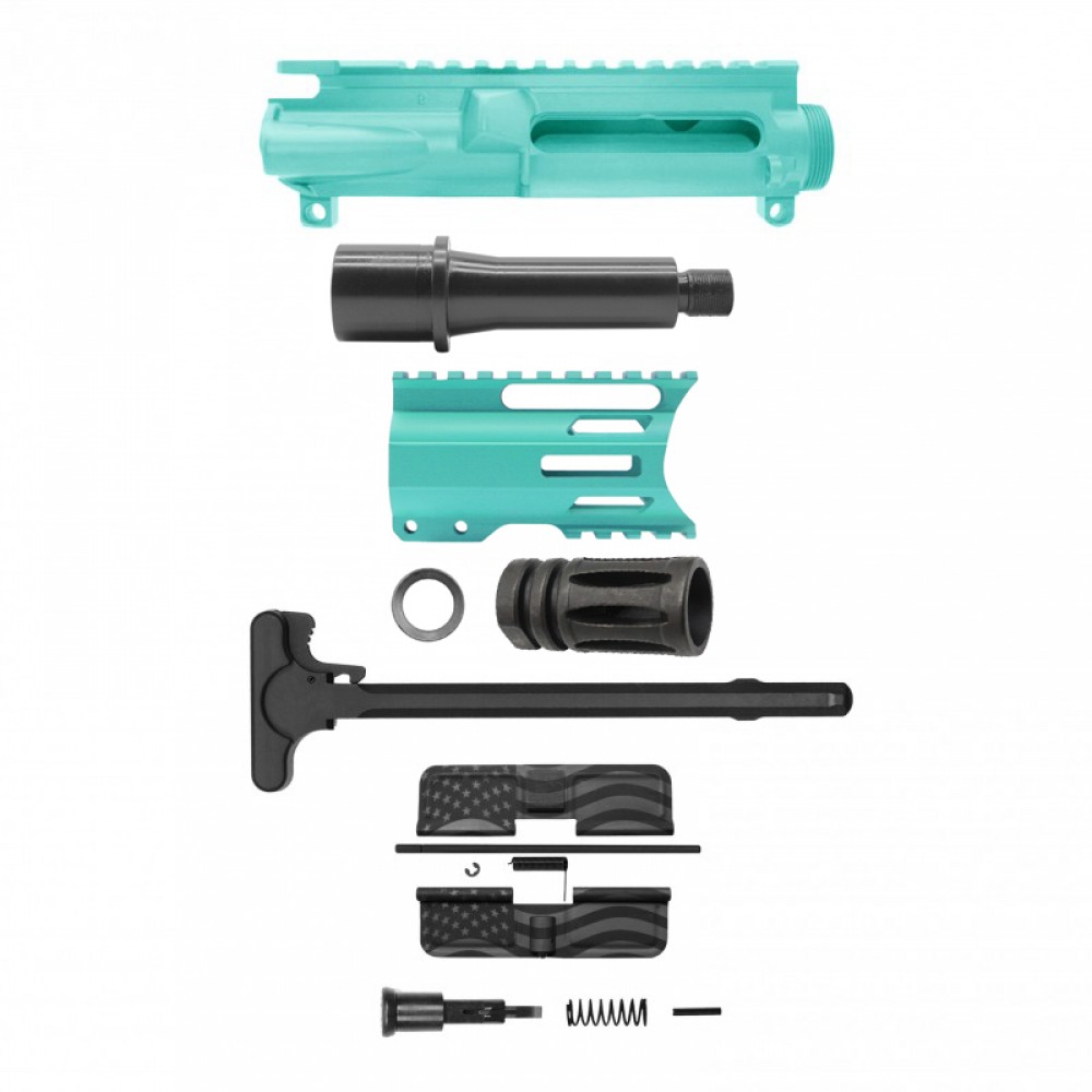 AR 9mm 4'' Barrel W/ 4'' Handguard Color Options| ''USA-4'' Pistol Kit AR 9mm 4'' Barrel W/ 4'' Handguard Color Options| ''USA-4'' Pistol Kit