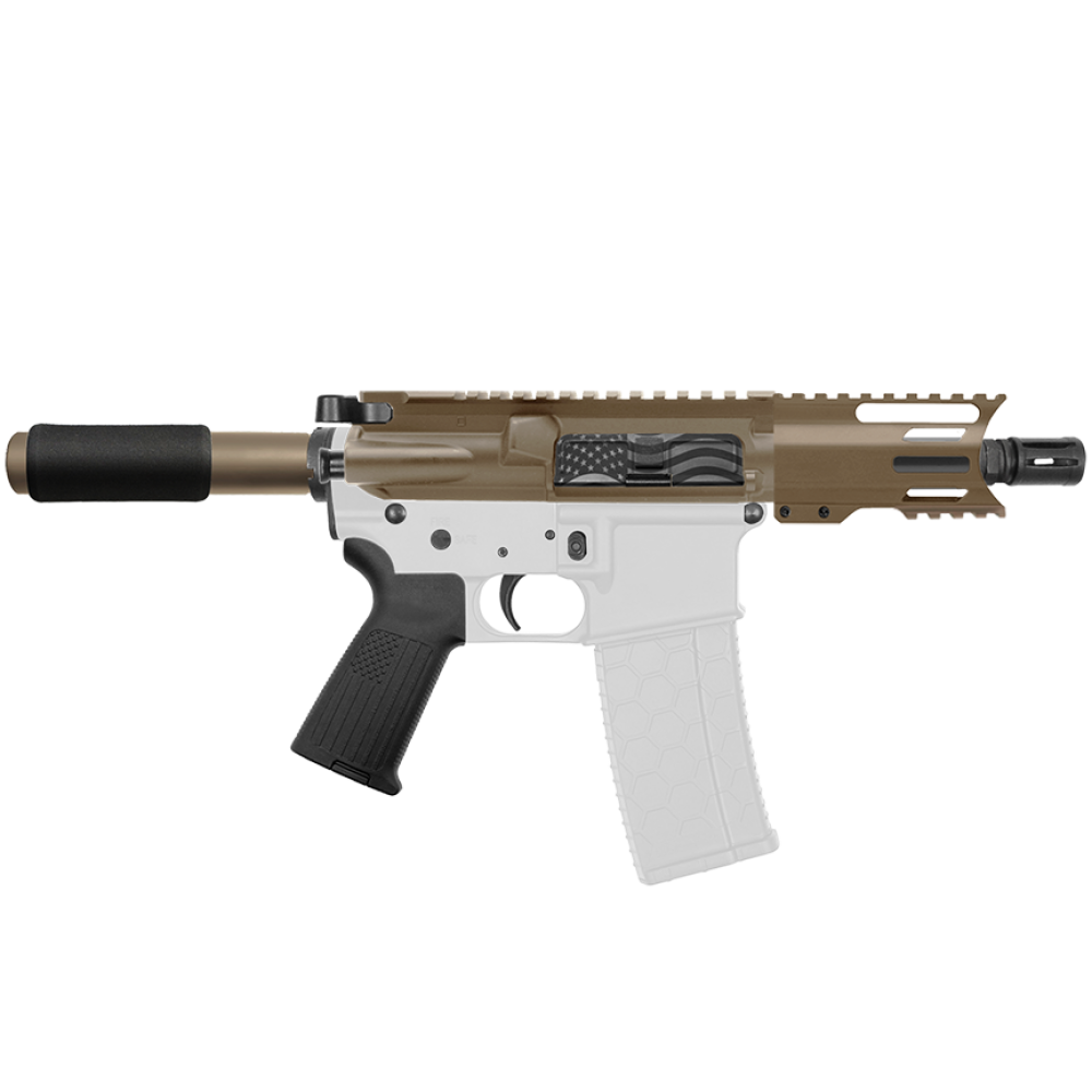 AR 9mm 4'' Barrel W/ 4'' Handguard Color Options| ''USA-4'' Pistol Kit AR 9mm 4'' Barrel W/ 4'' Handguard Color Options| ''USA-4'' Pistol Kit