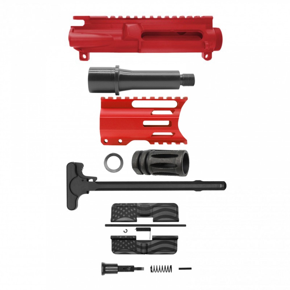 AR 9mm 4'' Barrel W/ 4'' Handguard Color Options| ''USA-4'' Pistol Kit AR 9mm 4'' Barrel W/ 4'' Handguard Color Options| ''USA-4'' Pistol Kit